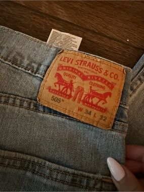 Levi's 505 Straight Men's Jeans - Light Blue Denim